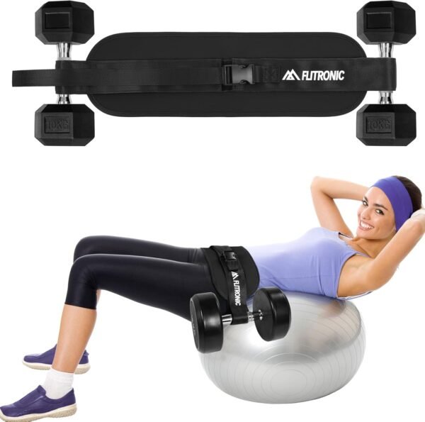 Exercise Hip Thrust Belt, Glute Trainer, Adjustable Hip Thrust Belt with Extra Padding for Dumbbells Kettlebells Gym Fitness Bodybuilding Weightlifting - Image 2