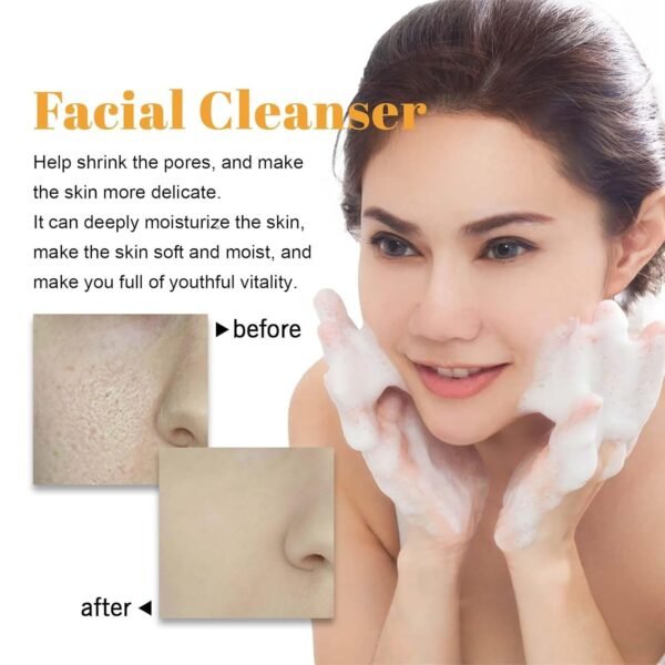 Glow Wash Turmeric Face Wash With Brush,Deep Cleansing Exfoliating Foaming Facial Cleanser. - Image 5