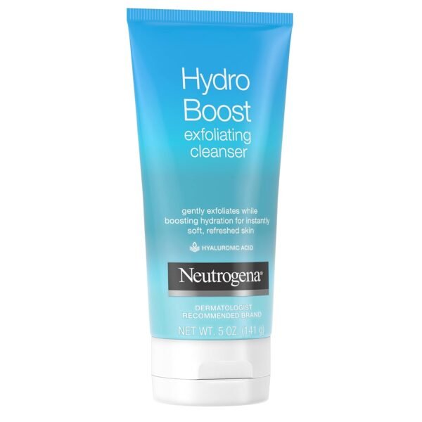 Neutrogena Hydro Boost Gentle Exfoliating Daily Facial Cleanser with Hyaluronic Acid, Clinically Proven to Increase Skin's Hydration Level, Non-Comedogenic Oil-, Soap- & Paraben-Free, 5 Oz, 3 Pack - Image 11