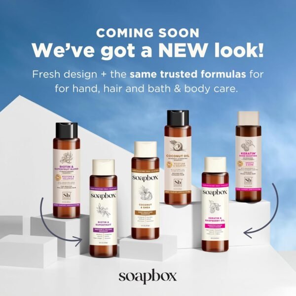 Soapbox Argan Oil with Shea Butter Conditioner, Volumizing, Vegan, Color Safe, Sulfate & Silicone Free Hair Conditioner, 16oz, Pack of 3 - Image 7