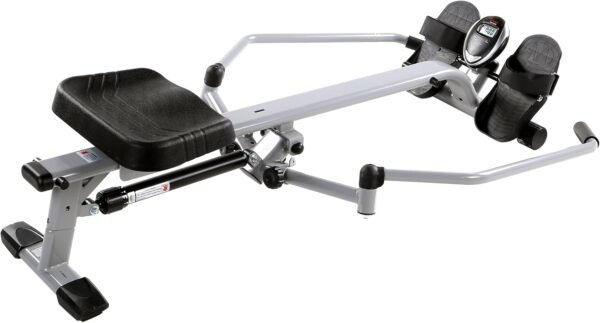 Sunny Health & Fitness Smart Compact Full Motion Rowing Machine, Full-Body Workout, Low-Impact, Extra-Long Rail, 350 LB Weight Capacity and Optional Free SunnyFit® App Enhanced Connectivity - Image 12