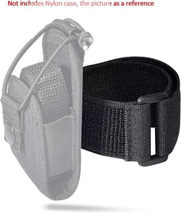 HYS Adjustable Elastic Armband Strap Bundle for Universal Silicone, Leather, Nylon Holster Case with Armband Slots (Black, 1) - Image 6