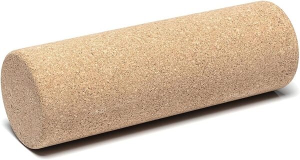Go4Cork Yoga High-Density Cork Body Roller - 8"" x 12"" | Strong Eco Cork Roller with Anti-Slip Grip | Enhances Yoga Practice & Provides Deep Tissue Massage for Quick Muscle Recovery, Natural - Image 3