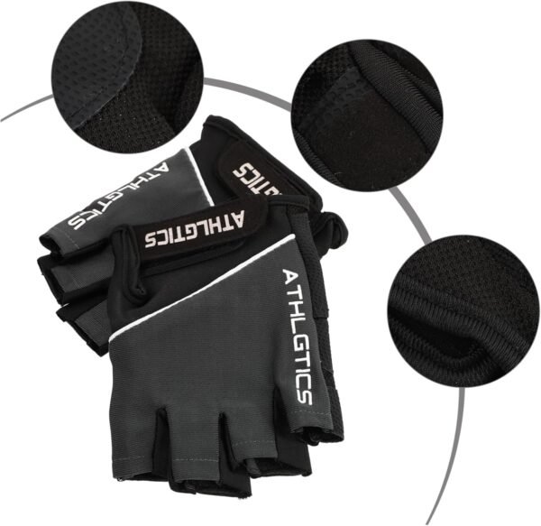 SHOWERORO 1 Pair Half-finger Gloves Hiking Gloves Sports Gloves Workout Gloves Riding Gloves Half Finger Gloves Gym Gloves Climbing Gloves Cycling Bike Glovess Fitness Non-slip Ice Silk - Image 7