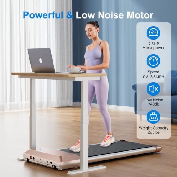 Walking Pad,Mini Walking Pad Treadmill, Under Desk Treadmill,Treadmills for Home & Office,Small Portable Walking Treadmill with Remote & Smart APP, 265 Lbs Capacity - Image 5