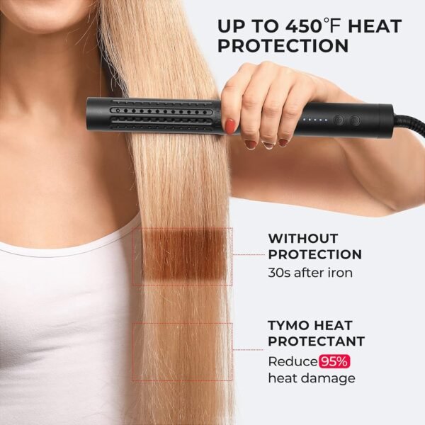 TYMO Heat Protectant Spray for Hair with Argan Oil for Styling Tools, Heat Protection Spray to Smooth & Hydrate, Natural Clean Formulation, Multi-benefit Treatment, Lightweight for All Hair Types - Image 3