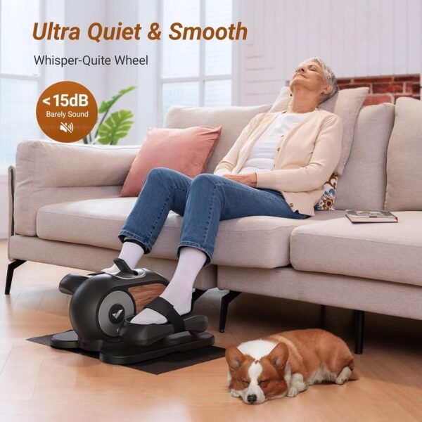MERACH Under Desk Elliptical, Ellipse Leg Exerciser Electric as Seen on TV for Seniors with Remote Control & 12 Adjustable Speeds, Quiet Portable Seated Pedal Exerciser Machine for Home - Image 7