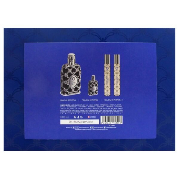 Orientica Royal Bleu for Unisex - 4 Pc Gift Set 2.7oz EDP Spray, 2 x 10ml EDP Spray, 7.5ml EDP Splash - Image 8