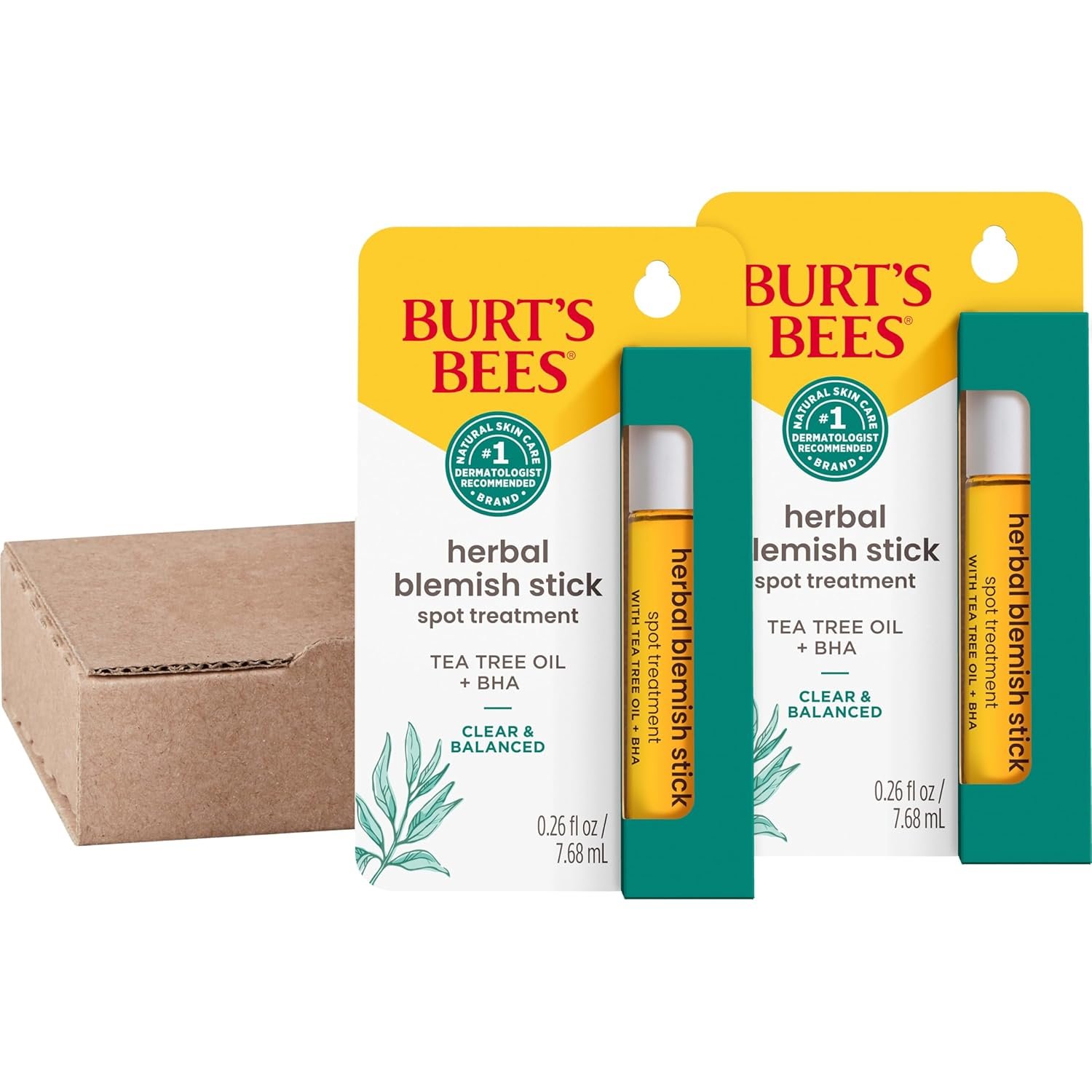 Burt’s Bees Clear and Balanced Herbal Blemish Stick, On the Go Acne Treatment, Unclogs Pores, Use in Skincare Regime, Pack of 12, Pack May Vary - Image 17