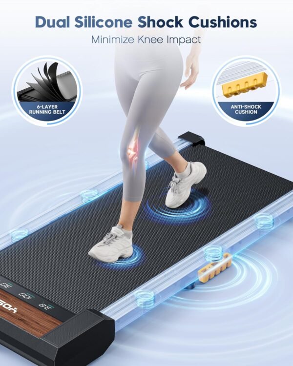 YOSUDA Walking Pad Treadmills -Under Desk Treadmills for Home/Office 265LBS Weight Capacity & Bluetooth Speaker - Image 3