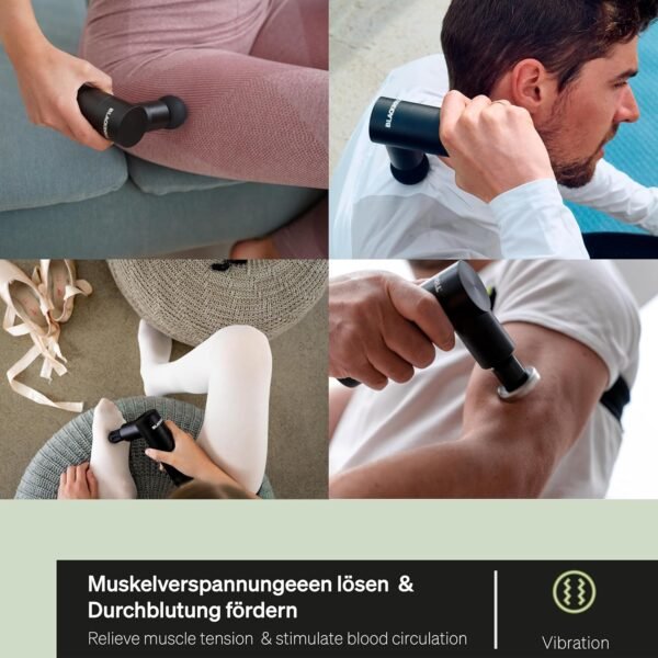 BLACKROLL - Handheld FASCIA Muscle Massage Gun, Deep Tissue Vibrating Massager for Athletes, Exercise, and Recovery to Release Tension in Muscles and Fascia, Aluminum Handheld Electric Body Massager - Image 6
