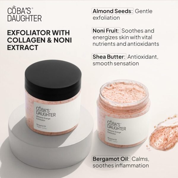 COBA'S DAUGHTER 3-Piece Body Care Set| Body Gift Set | Turmeric Honey & Almond Orange Scrubs | Soothing Aloe Vera Gel| Natural Exfoliating & Moisturizing Set| Bath Gift Set for Women - Image 5