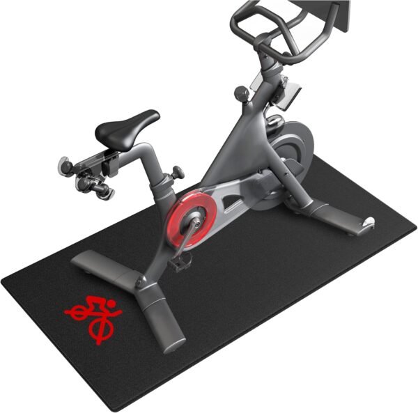 Bike Trainer Mat Compatible with Peloton Bike, for Treadmill & Row, THK 6mm, Under Mat Protect Hardwood Floor Carpet, Trainer Accessory for Indoor Stationary Exercise Bicycle - Image 3