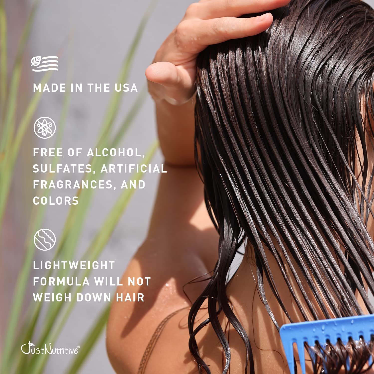 Protein & Vitamin Hair Treatment | Hair Growth & Thickening Solution | Hair Loss Prevention for Men and Women | Nourishing Treatment for Dry, Damaged Hair | Just Nutritive 4 Oz - Image 8