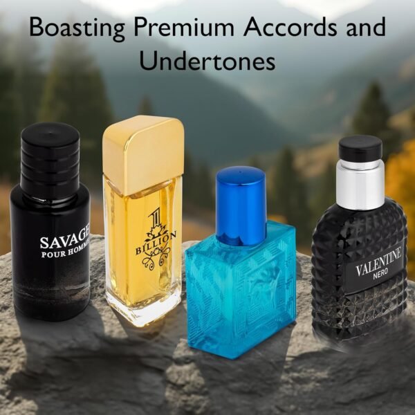 Signature Scent 4-Piece Mini Fragrance Set for Men Includes Savage/1 Billion/Verse/Valentine Collection of Woody, Spicy, Citrus & Aromatic Fragrance Non-Irritating Ingredient Each One in 30ml Bottle - Image 5