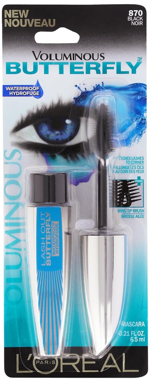 L'Oreal Paris Voluminous Butterfly Mascara, Waterproof, Black, 0.22 Fl. Oz., 1 Count - Image 3