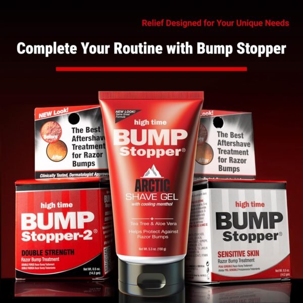 Bump Stopper Arctic Shave Gel | Face Shaving Gel with Menthol, Tea Tree & Aloe Vera | Relieves Razor Burn and Razor Bumps | Shave Gel for Sensitive Skin | Shave Gel for Men- 5.3 OZ - Image 7