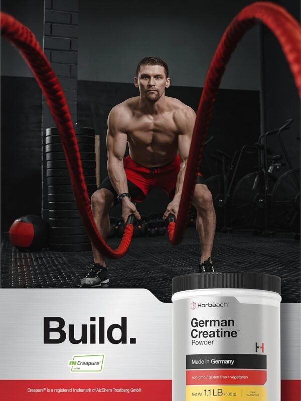 Horbäach German Creatine Powder 500g | Made in Germany with Creapure | Vegetarian, Non-GMO, and Gluten Free Dietary Supplement - Image 7