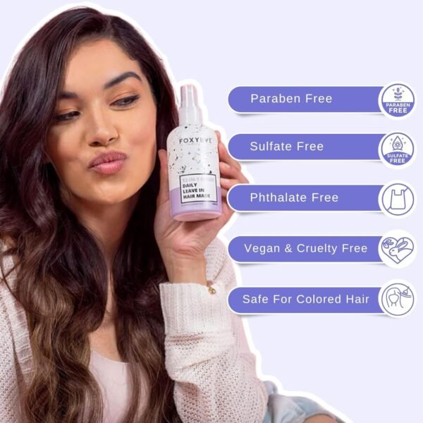 FoxyBae Hair Mask for Dry Damaged Hair and Growth - Overnight Hair Mask Treatment with Biotin & Shea Moisture - 8 Oz, Leave-in Conditioner Spray - Image 6