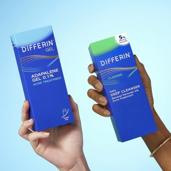 Differin Acne Skin Care Kit, Differin Gel Retinoid Acne Treatment for Face with 0.1% Adapalene & 5% Benzoyl Peroxide Face Wash & Body Wash, Designed for Pimple and Acne Prone Skin - Image 15