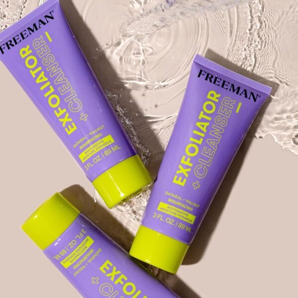 Freeman Exfoliator + Cleanser, Exfoliating Face Wash Infused With Oatmeal & Walnut Shell Powder, Dual-Purpose Cleanser & Face Scrub Removes Dry Skin, Revives Dry Skin, 3 fl.oz./ 89 mL Tube - Image 10