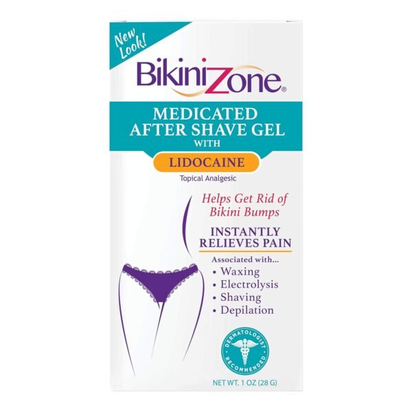 Bikini Zone Medicated After Shave Gel Lidocaine Razor Bump Relief, 1 Oz, 1 Pack - Image 2