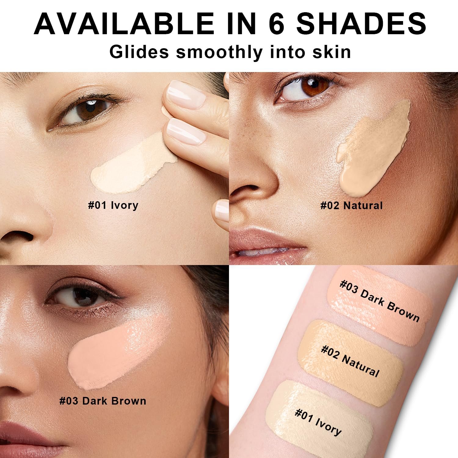 Mushroom Head Air Cushion CC Cream Foundation BB Cream Foundation Makeup Moisturizing CC Cream Liquid Foundation,Concealer Lasting Makeup Foundation Even Skin Tone Makeup Base Primer (#04 Nude) - Image 8