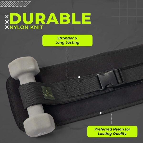 Hip Thrust Belt for Glute Workout Equipment - Adjustable, Durable, Slip-Resistant, Supports 100lbs - Compatible with Dumbbells, Kettlebells & Plates - Portable & Perfect for Home Booty Exercises - Image 5