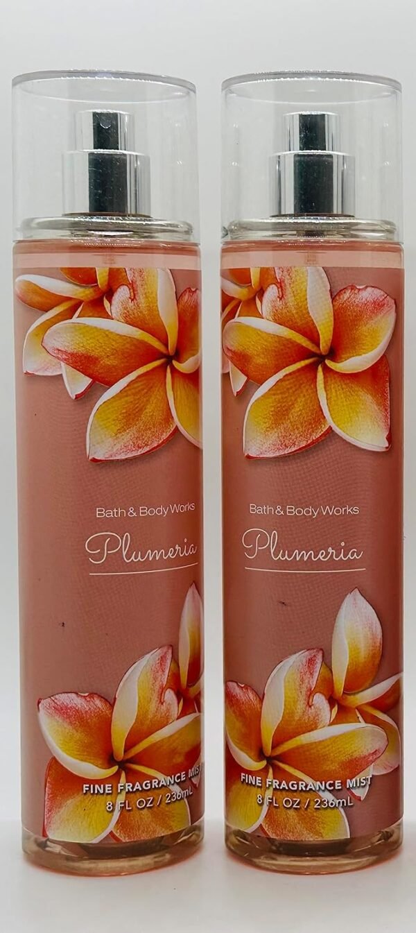 Bath and Body Works (2) Plumeria Fine Fragrance Mists-8 oz. Bottles - Image 4