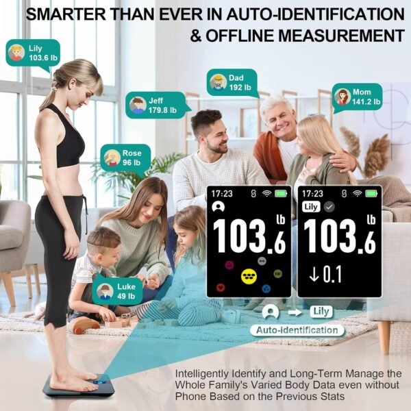 ABLEGRID Body Fat Scale,FSA HSA Eligible Smart WiFi Digital Bathroom Scale for Body Weight and Fat Percentage,16 Accurate Body Compositions Analyzer with BMI,Heart Rate,Fitness App,Rechargeable,400lb - Image 9