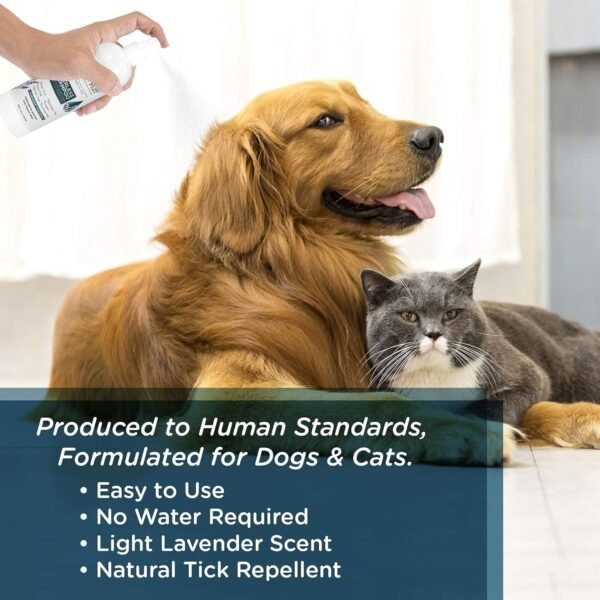 Lillian Ruff Waterless No-Rinse Dog Dry Shampoo Spray with Hydrating Essential Oils - pH-Balanced Dry Shampoo for Dogs - Clean, Condition, Detangle & Deodorize Dry, Sensitive Skin (16oz/Brush) - Image 8