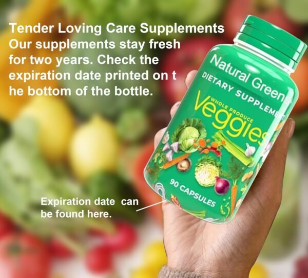 NATURAL GREENS Fruits and Veggies Supplement | Organic Fruits and Veggies for Women, Men and Kids | 180pcs Vitamin Supplement for Green Bay Packers Family to Boost Overall Health - Image 6