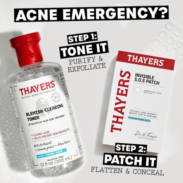 Thayers Blemish Clearing Salicylic Acid Toner, Acne Treatment Face Toner with 2% Salicylic Acid, Soothing and Non-Stripping Skin Care, 12 Fl Oz - Image 7