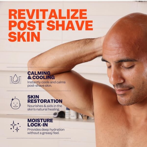 Freebird Post Shave Lotion for Men - 50mL Cooling Aftershave Gel with Natural Sandalwood Scent, Soothes, Moisturizes, and Protects Against Razor Burn, Dryness, Ideal for Sensitive Skin, Travel Size - Image 5