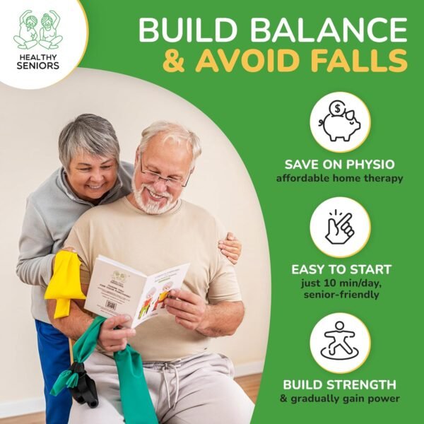 Chair Exercises for Seniors - Two Resistance Bands, Handles, and Printed Exercise Guide. Adjustable Fitness Equipment for Seniors, Elderly Home. Occupational & Physical Therapy Aids - Image 6