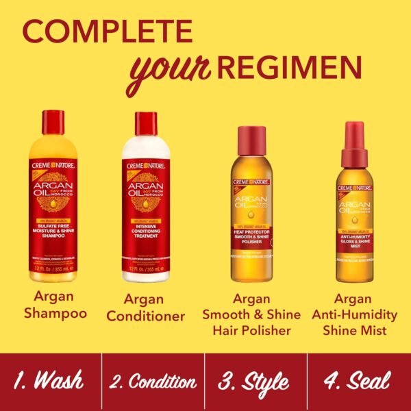 Creme of Nature, Argan Oil for Hair, Smooth & Shine Hair Polisher, Argan Oil of Morocco for Anti Frizz Control, 4 Fl Oz - Image 7