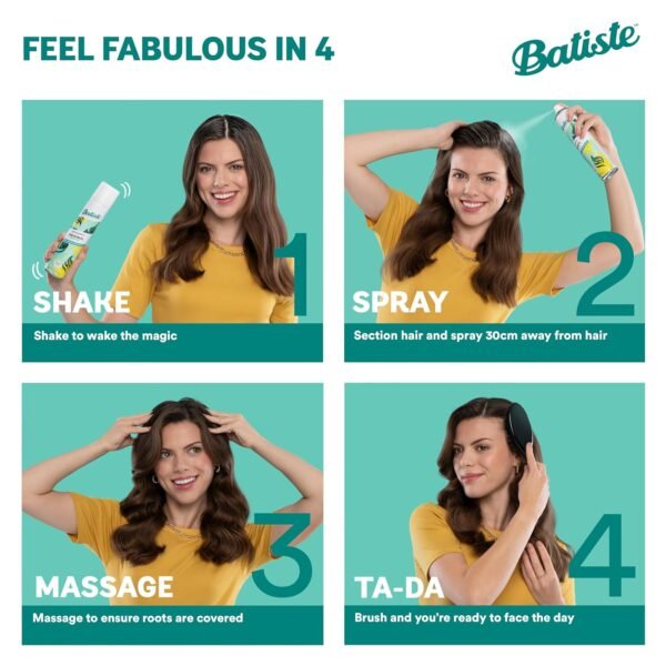 Batiste Dry Shampoo, Medium and Brunette, 6.73 Fluid Ounce (Packaging May Vary) - Image 7