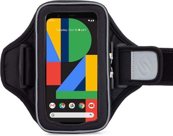 Sporteer Velocity V7 Running Armband - Compatible with iPhone 16, 16 Pro, 15, 15 Pro, 14, 14 Pro, iPhone13/13Pro, Galaxy S25, S24, S23, S22 5G, Google Pixel, and Many More Mobile Phones - Fits Cases - Image 4