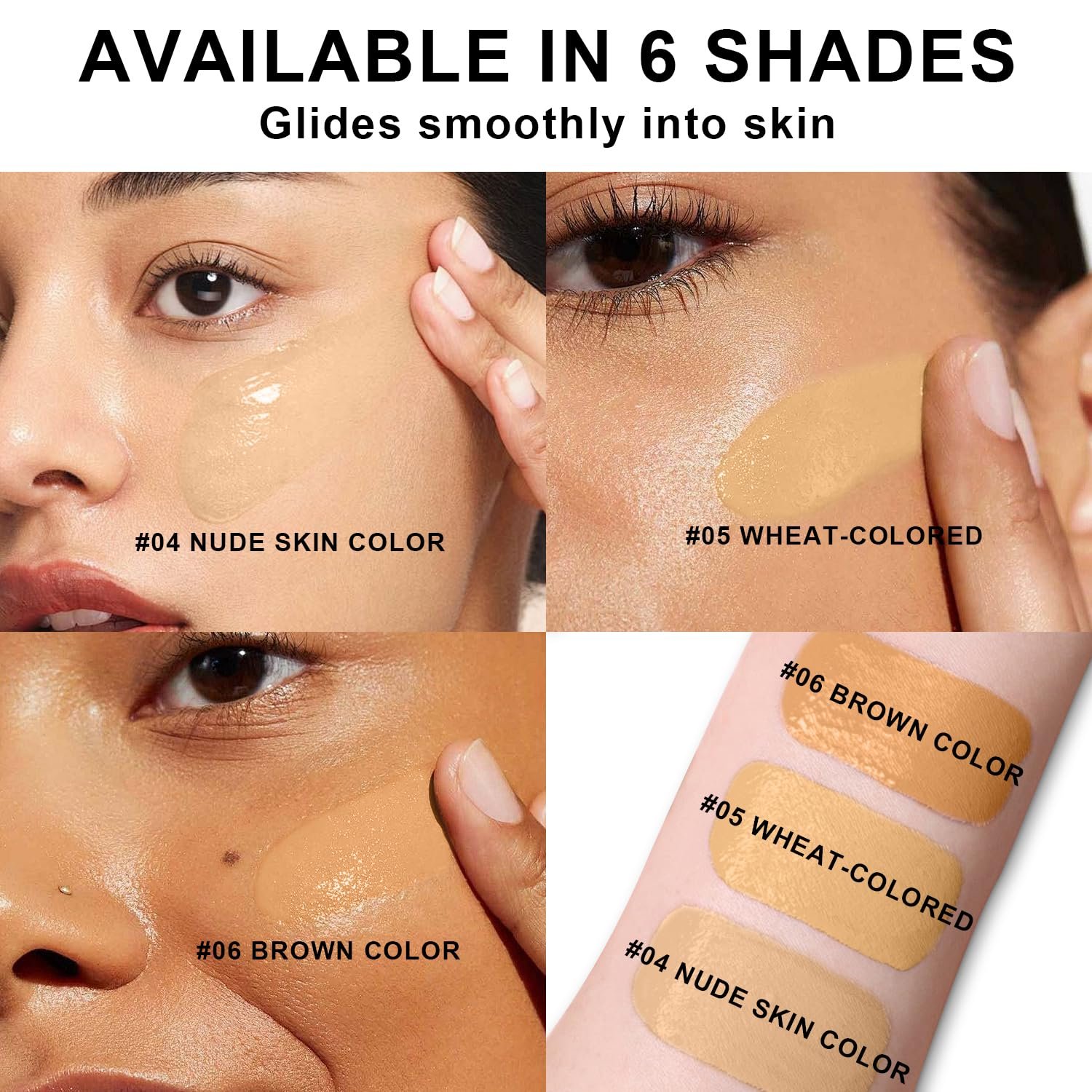Mushroom Head Air Cushion CC Cream Foundation BB Cream Foundation Makeup Moisturizing CC Cream Liquid Foundation,Concealer Lasting Makeup Foundation Even Skin Tone Makeup Base Primer (#04 Nude) - Image 9