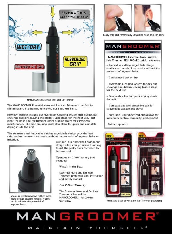 MANGROOMER PRO Essential Nose and Ear Hair Trimmer - Image 6