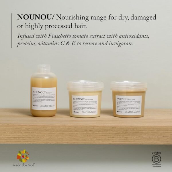 Davines NOUNOU Conditioner, Hydrating Deep Conditioner for Bleached, Permed, Relaxed, Damaged Or Very Dry Hair, Replenishes Chemically Processed Hair - Image 7