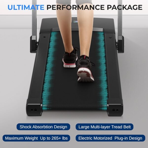 SereneLife Walking Pad Treadmill with Remote Control, 0.6 – 8.7 MPH Smart Speed Control, Walking Mat, Under Desk Treadmill for Home Office, Shock Absorption, App Support, 265lbs Limit - Image 9