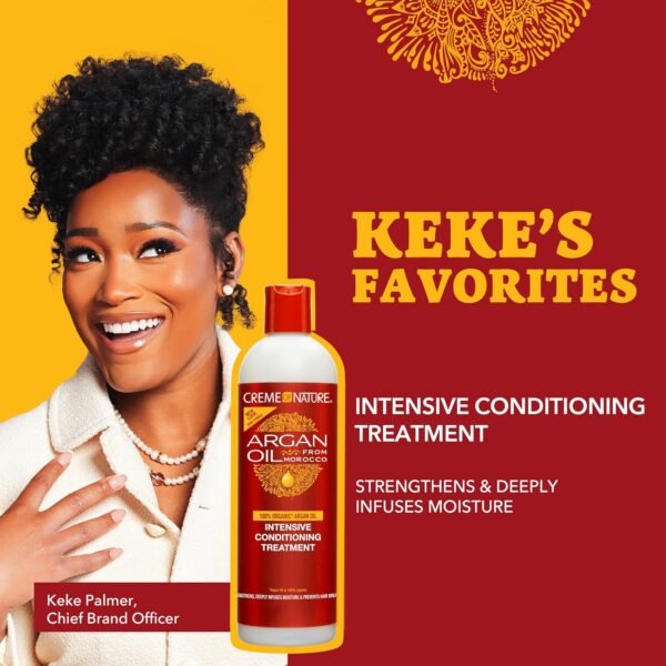 Creme of Nature, Argan Oil for Hair, Intensive Conditioning Treatment, Argan Oil of Morocco, Moisturizing Hair Care, 12 Fl Oz - Image 3
