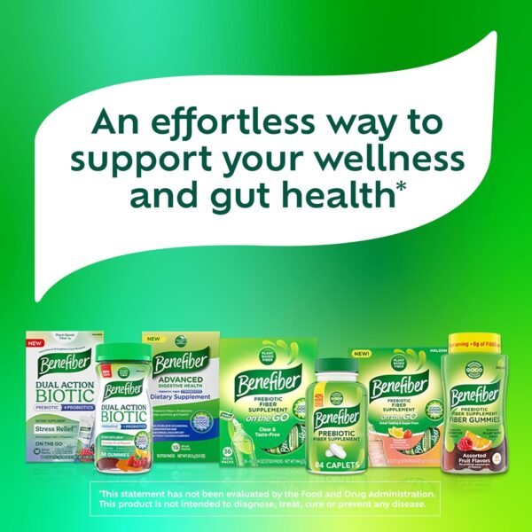 Benefiber Chewable Prebiotic Fiber Supplement Tablets for Digestive Health, Assorted Fruit Flavors - 100 Count - Image 8