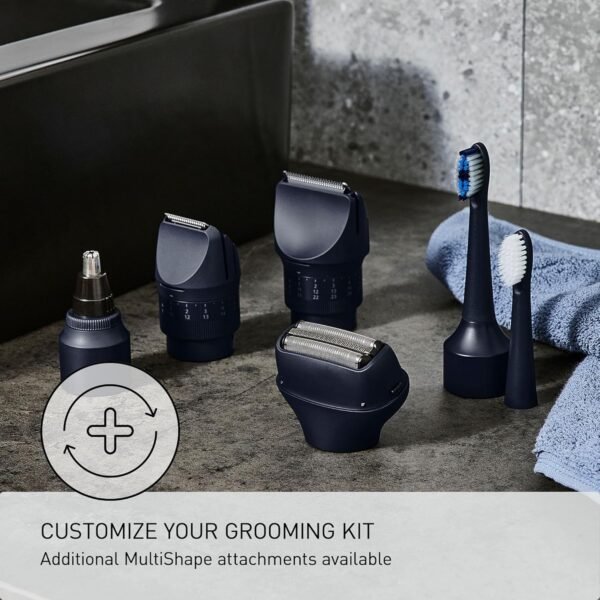 Panasonic MultiShape Defined Trim and Shave Kit, with Beard, Hair and Body Trimmer and Adjustable Trim Dial, 3-Blade Men’s Electric Razor, Easy-Clean Customizable Grooming Kit - ER-Defined - Image 7