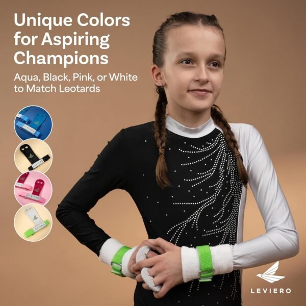 Palmies Gymnastics Grips, Grips for Gymnastics, Multipurpose Soft Leather Grips with Adjustable Finger Holes, Weightlifting, Kettlebell, Cross Training Workouts for Kids and Youths - Image 8