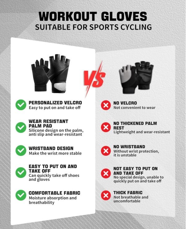 Sperax Professional Exercise Gloves - Lightweight Workout Gloves with Superior Grip - Comfortable Design for Cycling, Exercise, Training, Pull ups, Fitness, Climbing and Rowing - Image 6