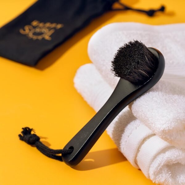 Dry Facial Brush, Exfoliating Face Brush, High Quality Beechwood, Supports Lymphatic Drainage, Natural Face Brush - Image 5