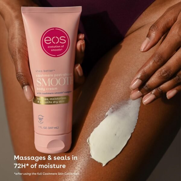 eos Cashmere Skin Collection Post-Shave Smooth Body Cream- Vanilla Cashmere Scented, 72-Hour Hydration, 7 fl oz - Image 4