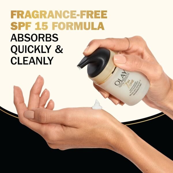 OLAY Total Effects 7-in-1 Anti-Aging Face Moisturizer with SPF 15, Fragrance-Free 1.7 oz - Image 7